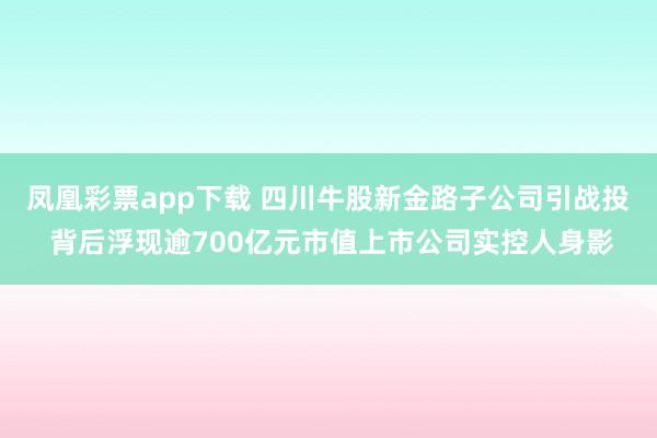 凤凰彩票app下载 四川牛股新金路子公司引战投 背后浮现逾700亿元市值上市公司实控人身影