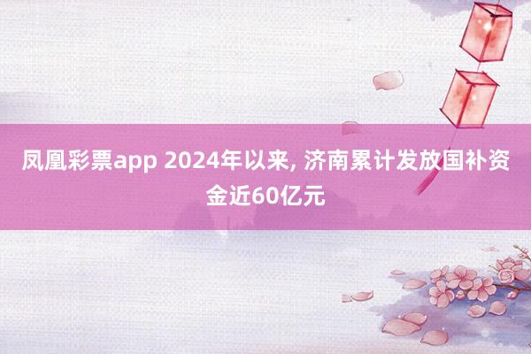 凤凰彩票app 2024年以来， 济南累计发放国补资金近60亿元
