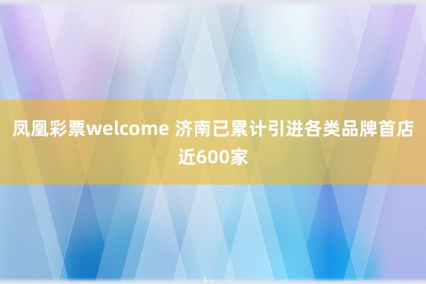 凤凰彩票welcome 济南已累计引进各类品牌首店近600家